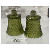 Vintage Diamond Point Candleholders