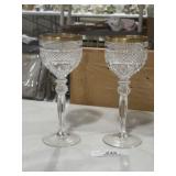 Crystal Cut Diamond Point Glasses