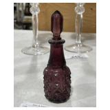 Vintage Amethyst Bottle & Stopper