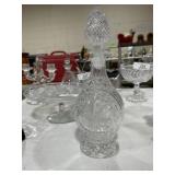 Large Byrdes Crystal Decanter
