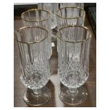 4 Longchamp Gold Trim Stems