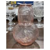 Vintage Pink Depression Glass Bedside Carafe