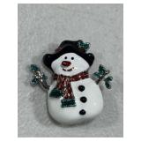 Enamel Vintage Snowman Brooch