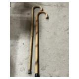 2 Vintage Wooden Canes