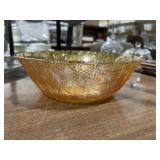 Marigold Carnival Glass Bowl