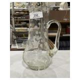 Large Crystal Etched Pitcher