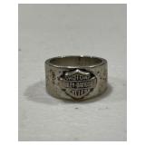 Sterling Silver Harley Davidson Ring