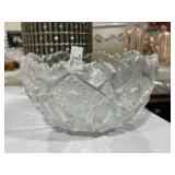 Vintage Deep Cut Crystal Glass Bowl