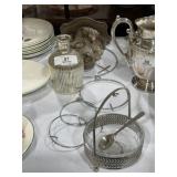 Ornate Wall Shelf & Silver Vase