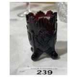 Northwood Purple Slag Toothpick Holder