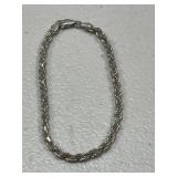 Sterling Silver Rope Bracelet