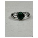 Malachite Gemstone Estate Ring