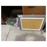 Original Framed Artwork, Rug & Holly Decoration