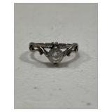 Antique Sterling Silver Engagement Ring