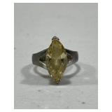 Sterling Silver Marquis Solitare Ring