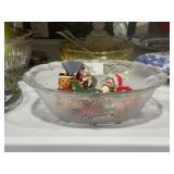 Christmas Ornaments in Vintage Bowl