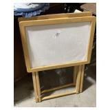 2 Wooden Folding Snack Trays