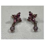 Vintage Pink Crystal Earrings