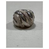 Large Sterling Silver Dome Ring