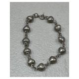 Sterling Silver Heart Bracelet