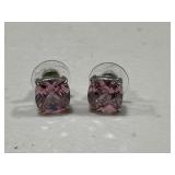 Vintage Pink Ice Solitare Earrings