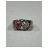 Sterling Silver Double Heart Ring