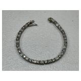 Sterling Silver White Sapphire Tennis Bracelet