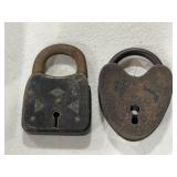 2 Antique Pad Locks
