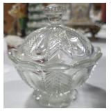 Vintage Crystal Candy Dish & Lid