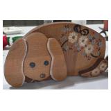 Hand Painted Wooden Dog