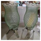 Vintage Candleholders with Metal Stands