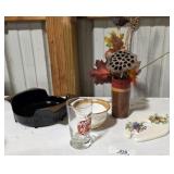 Stoneware Bowl Flower Vase & Misc.