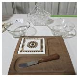 Crystal Basket & Vintage Crystal Bowls & More