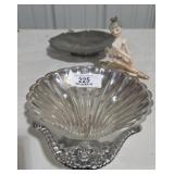 Silver Trays & Figurine