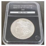 1884 Uncirculated Morgan Dollar