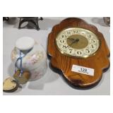 Vintage Clock & Covered Dish