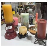 Lot of Candles & Candleholders