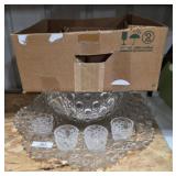 Large Punch bowl, Under Tray & 30 Cups