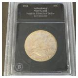 1961 Graded Franklin Half Dollar