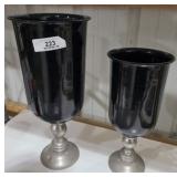 Large Black & Silver Planters