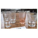 Pink Depression & Other Vintage Shot Glasses