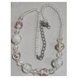 Austrian Crystal Flower Statement Necklace