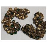Vintage Bell Holiday Necklace & Bracelet Set