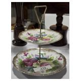 Ornate Vintage 2 Tier Snack Tray