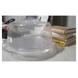 Vintage Dome Cake Stand & Books