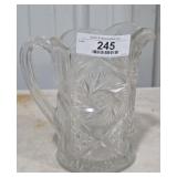 Crystal Pinwheel Handled Pitcher