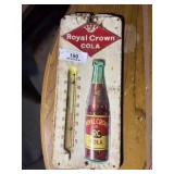 Royal Crown Cola Metal Advertising Thermometer