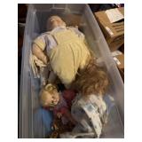 Tote of Miscellaneous Dolls