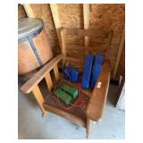 Oak Rocker & 3 Pairs of Stilts