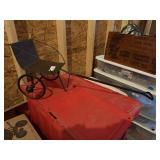 Antique Metal Doll Cart